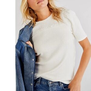 Free People We The Free Care FP Red Delicious Tee Size XS